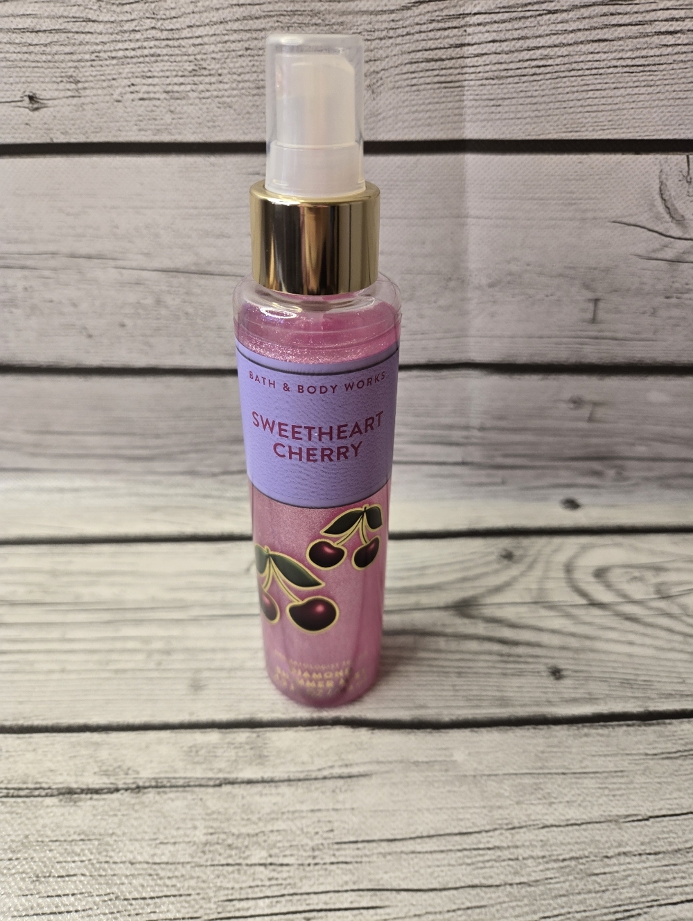Bath & Body Works Sweetheart Cherry Diamond Shimmer Mist 4.9 oz Glitter Spray